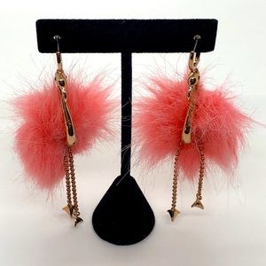 kate spade / Rose Gold-Tone Flamingo Puff Earrings